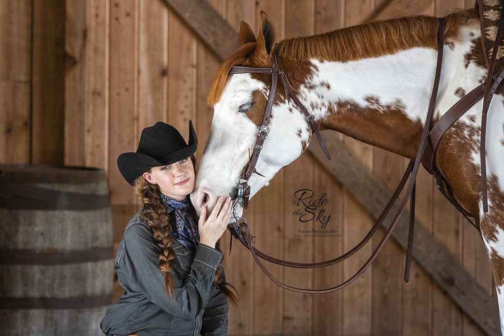 High School Senior Girl Pictured with her Horse