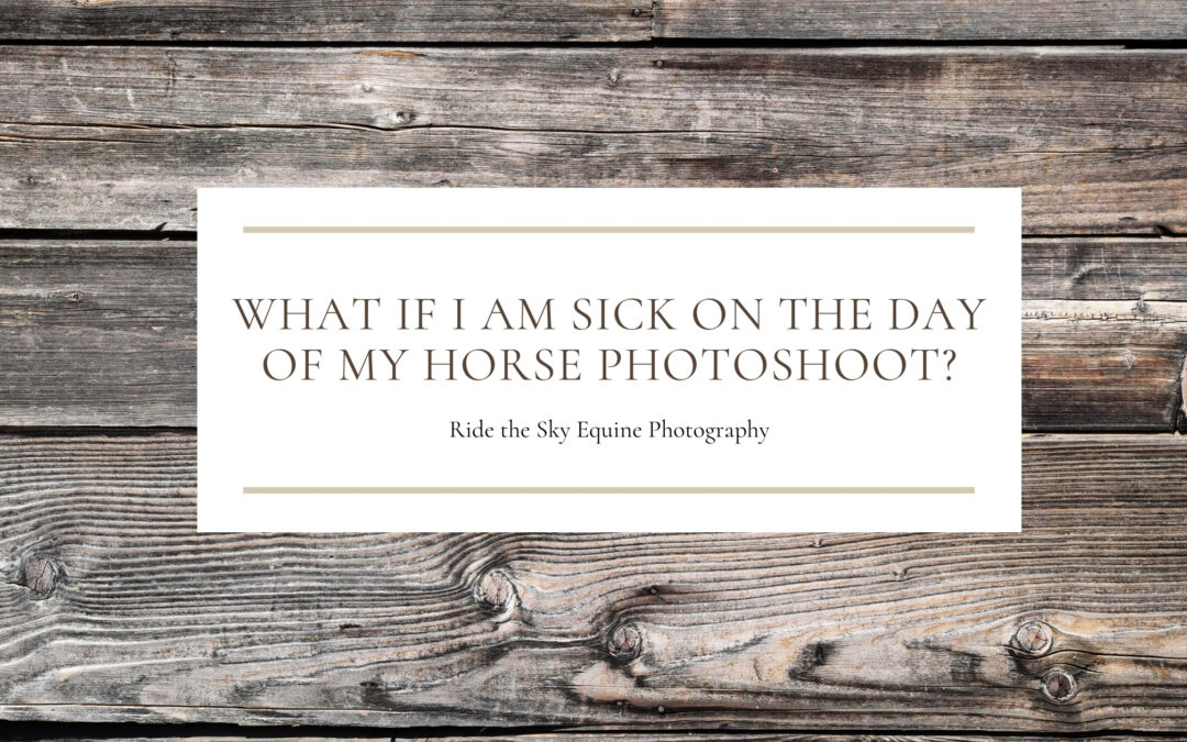What if I am sick on the day of my horse photoshoot?