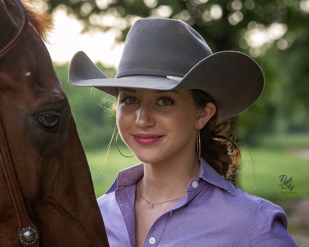 High School Senior Pictured with her horse