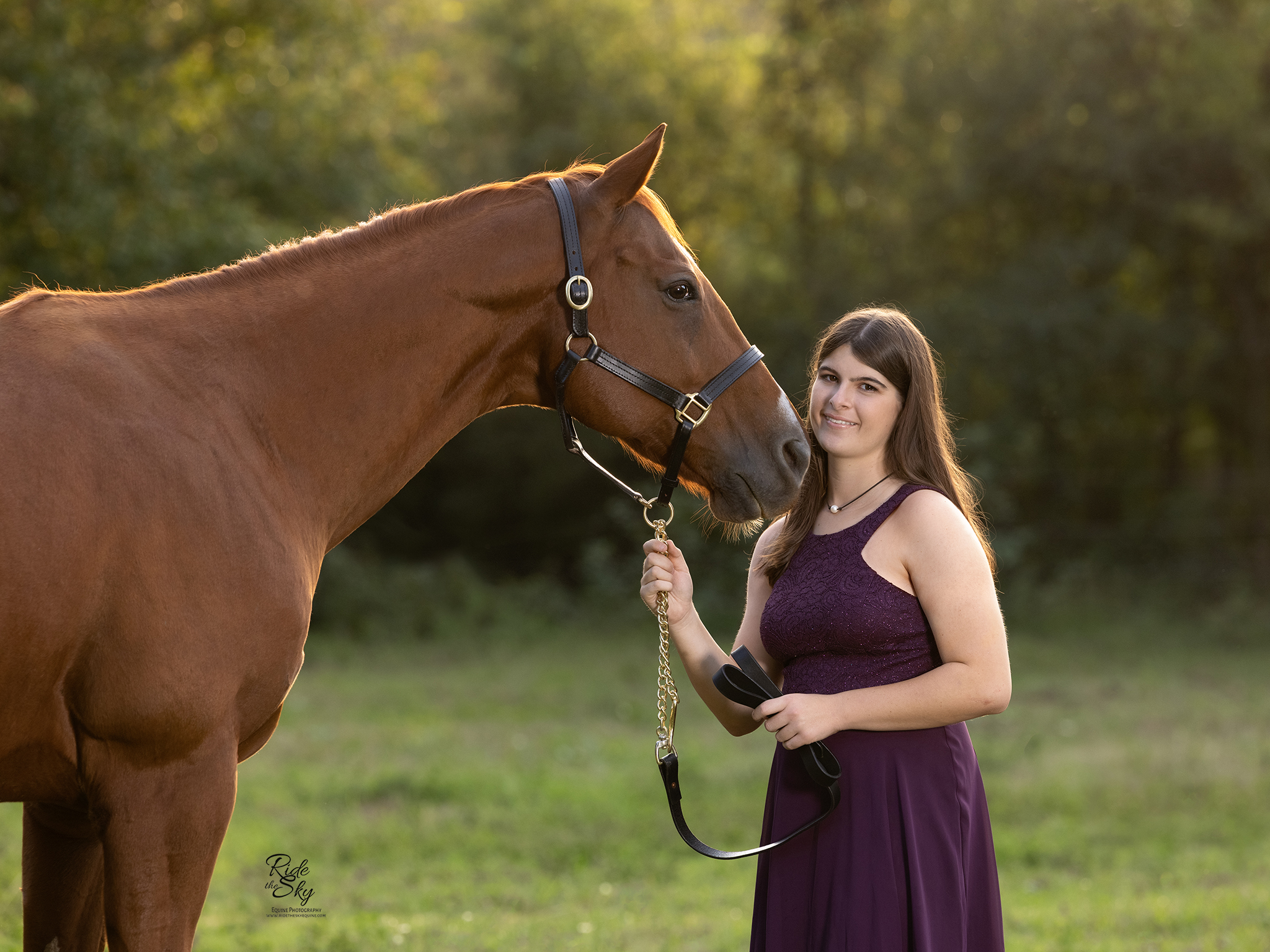 High School Senior with her horse