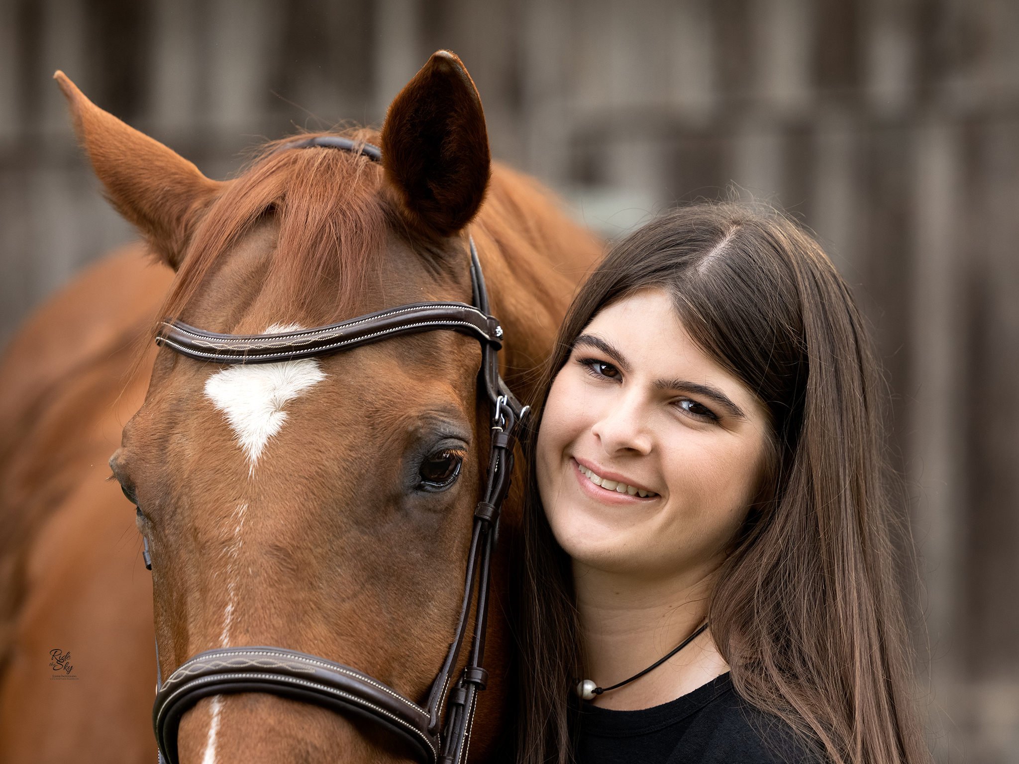 High School Senior pictured with her horse