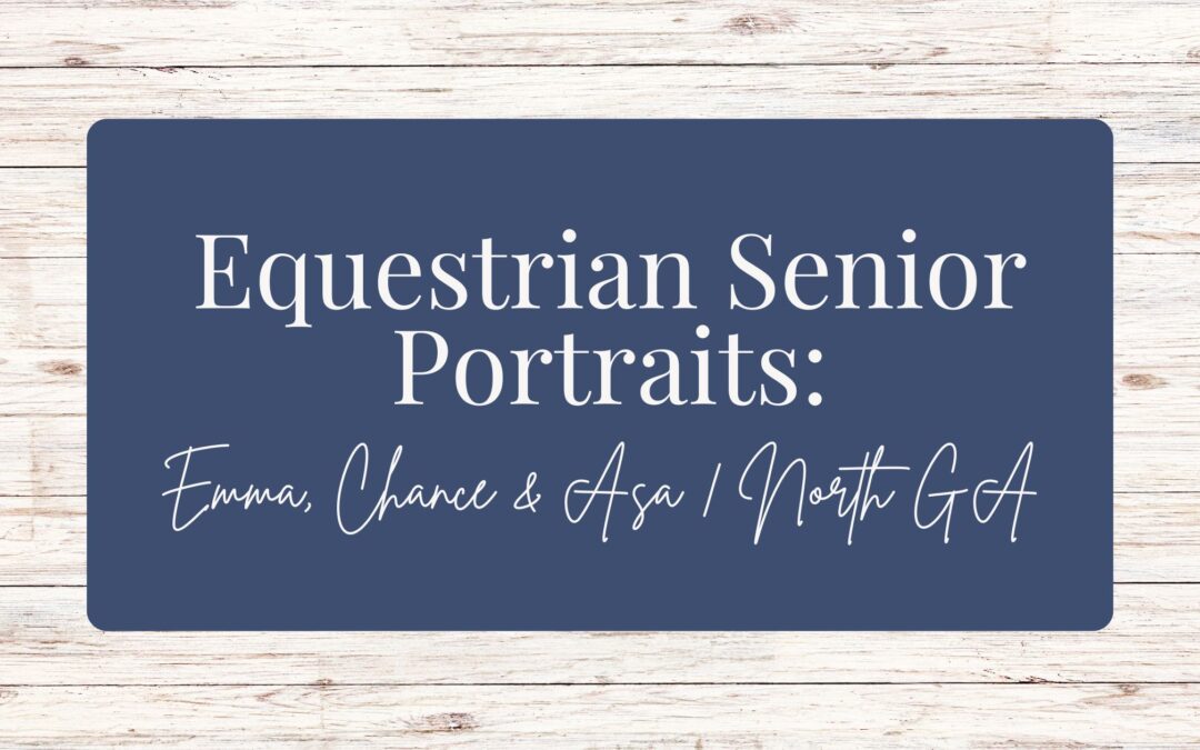 Emma, Chance, & Asa | Equestrian High School Senior Portraits | North GA